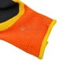 Gant de protection orange et jaune en tissu tricoté avec paume noire en latex