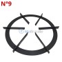 Cercle en acier noir formant un support rond avec 5 branches pour Tabouna N°9