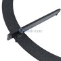 Cercle en acier noir de 256 mm avec un bras de fixation, pièce pour Tabouna