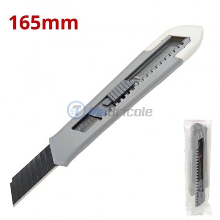 MaBricole | | Outils de découpe | Cutter, couteau utilitaire en plastique 165mm avec lame 100x18mm