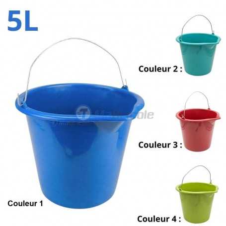 MaBricole | | Accessoires maison | seau en plastic de 5litres avec anse métallique