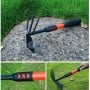 MaBricole | STER TOOLS | Outils de jardin | Binette à mains, crochet à 3 dents et poignée antidérapante en métal longueur 41.5cm STER TOOLS