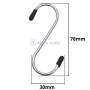 Ensemble de 4 crochets en forme de S en acier inoxydable 78mm ZHENGTU | ZT-2094