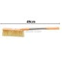 Brosse de lavage avec manche long en plastique et poils beige, longueur totale 49 cm