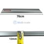 Rail de guidage en aluminium de 70 cm de long et 12 mm d'épaisseur