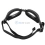 Lunettes de protection en plastique noir avec sangle ajustable pour le visage
