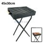 MaBricole | | Outils de jardin | Barbecue à charbon métallique, grille 45x30cm hauteur 78 cm poignée en bois