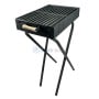 MaBricole | | Outils de jardin | Barbecue à charbon métallique, grille 45x30cm hauteur 78 cm poignée en bois