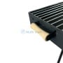 MaBricole | | Outils de jardin | Barbecue à charbon métallique, grille 45x30cm hauteur 78 cm poignée en bois