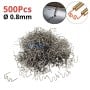 Lot de 500 agrafes en métal de 0,8 mm utilisées pour la réparation de pare-chocs en plastique