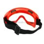 Lunettes de sécurité orange avec élastique noir et ventilation noire
