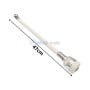 Bec de robinet flexible de 47 cm blanc avec embouts métalliques pour lavabo