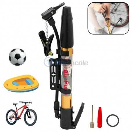 MaBricole | HD PRO | Autre outils | Gonfleur à main multi-usage, Pompe à air manuelle portatif 30cm avec support de fixation sur vélo HD PRO | HDPA003