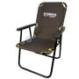 Chaise de relaxation pliante en métal avec toile vert militaire et logo Yamaha blanc
