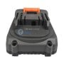 Batterie rechargeable noire avec un levier orange pour perceuse sans fil VEIBER