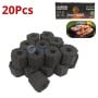 MaBricole | DRAGON FLAME | Accessoires maison | Lot de 20Pcs Charbon compressé 100% naturel sans (produits chimiques, fumée, flamme, odeur) pour barbecue DRAGON FLAME