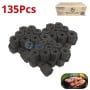 MaBricole | DRAGON FLAME | Accessoires maison | Lot de135Pcs Charbon compressé 10kg 100% naturel sans (produits chimiques, fumée, flamme, odeur) pour barbecue DRAGON FLAME