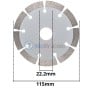 شفرة ماسية 115×1.8×22.2 مم، تقطع مواد البناء الخرسانة والجرانيت من صالي