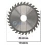 MaBricole | SALI® | Pour meuleuse | Disque de coupe pour bois PVC 115×1.8×22,2 mm 30T TCT (Tungsten Carbide Tipped) SALI | E0100008