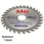 MaBricole | SALI® | Pour meuleuse | Disque de coupe pour bois PVC 115×1.8×22,2 mm 30T TCT (Tungsten Carbide Tipped) SALI | E0100008