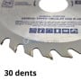 MaBricole | SALI® | Pour meuleuse | Disque de coupe pour bois PVC 115×1.8×22,2 mm 30T TCT (Tungsten Carbide Tipped) SALI | E0100008