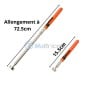 Outil de ramassage magnétique extensible avec poignée orange, longueur réglable de 15,5 cm à 72,5 cm
