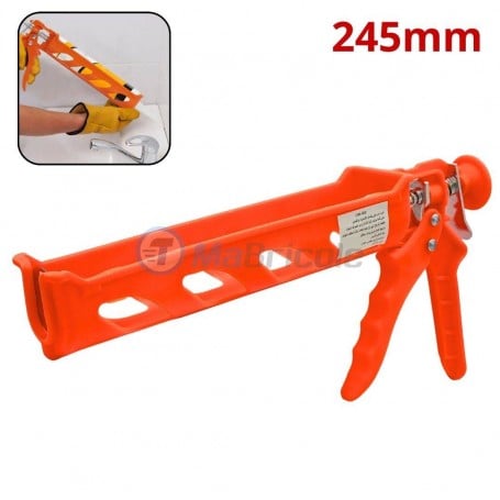 Pistolet à silicone orange en plastique pour cartouches de 245 mm