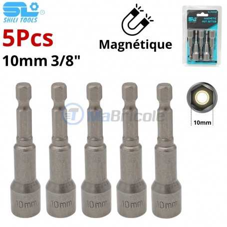 Embouts a douille magnétique 5pcs 10×65 mm ∅10mm 3/8" SHILI TOOLS |SL-P0028
