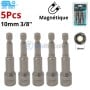 Embouts a douille magnétique 5pcs 10×65 mm ∅10mm 3/8" SHILI TOOLS |SL-P0028