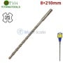 مثقاب حفر معدني طويل بأبعاد 8×210 مم مع رأس SDS Plus من YITONGTOOLS
