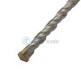 Gros plan sur la tête en carbide tipped d'une mèche perforateur SDS PLUS S4 de 10 mm et 160 mm de longueur.