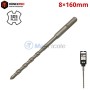 Mèche perforateur SDS PLUS 8mm de diamètre et 160 mm de longueur de marque HONEXPRO