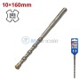 Mèche perforatrice SDS PLUS de 10 mm de diamètre et 160 mm de longueur avec tête en carbure