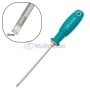 Tournevis ENCOM 125mm avec lame plate 6mm et poignée ergonomique turquoise