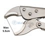 Pince étau universelle à mâchoires concaves en chrome vanadium, ouverture max 5,5 cm