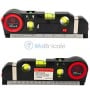 Niveau laser multifonction 4-en-1 laser horizontal vertical, 4 niveau, règle de 15 cm, mètre ruban 3m XIHER-O