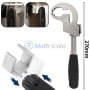 MaBricole | | Clé et douille | kit clé à molette multifonctionnelle 270mm avec 3 têtes interchangeables , 25-83mm , épaisseur 10mm pour la plomberie | HD2518-5