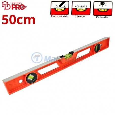 MaBricole | HD PRO | Outils de mesure | Niveau en aluminium avec trois fioles résistantes aux chocs et UV, précision de 0,5 mm/m HD PRO | HD-2009N-50/60