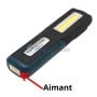Torche LED rechargeable USB 3W, lampe de travail sans fil 2 modes avec aimant HONEST PRO | YAE4013