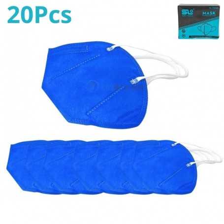 Lot de 20 masques de protection blanc type FFP KN95 efficacité de filtration 95% des particules SHILI TOOLS | SL-T3126