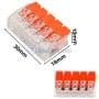 مجموعة من 50 قطعة من موصلات كهربائية سريعة خماسية الأطراف 32 أمبير، بقطر 0.14-4 مم² أفال