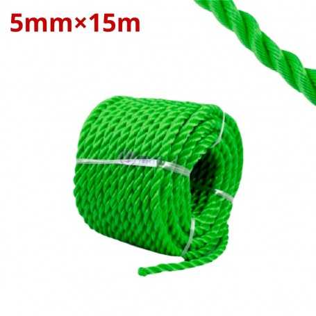 MaBricole | | Accessoires maison | Corde torsadée à 3 brins en PP mono-filament 5 mm × 15 m multicolore