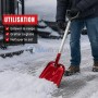 Pelle en aluminium avec bras détachable en deux position 65-44cm pour neige et sable