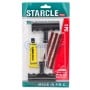 Kit de réparation pneus avec 2 outils, 3 mèches et un tube de colle en emballage plastique