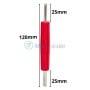 Démonte-obus rouge à double extrémité en métal pour valves de pneus, dimensions indiquées