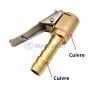Clip de valve en cuivre avec levier en métal pour gonflage rapide, diamètre 8 mm