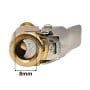 Clip de valve en cuivre avec embout de gonflage rapide de 8 mm de diamètre pour pneus de véhicules, moto et vélo