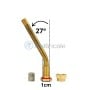 Valve de gonflage tubeless coudée à 27 degrés en cuivre, avec accessoires, diamètre 1 cm