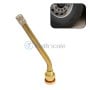 Valve de gonflage en cuivre coudée diamètre 8mm pour pneus tubeless, illustration d'un pneu en encart