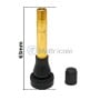 Valve de pneu tubeless haute pression en cuivre avec base en caoutchouc et bouchon noir, hauteur 63 mm